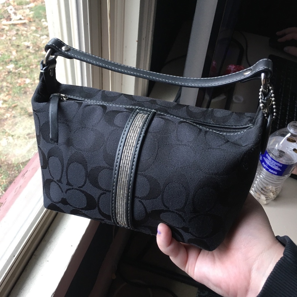 Coach Mini Beaded Jacquard Bag